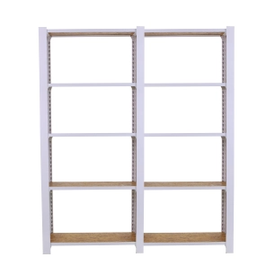 Etagère légère sans vis OFFICLICK 5/300 WOOD 1600 BLANC/OSB + PLAQUES 2100 BLANC/OSB 2100x1600x300 - SIMONRACK
