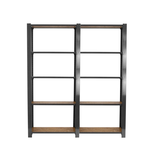 Etagère légère sans vis OFFICLICK 5/300 WOOD 1600 GRIS/OSB + PLAQUES 2100 GRIS/OSB 2100x1600x300 - SIMONRACK