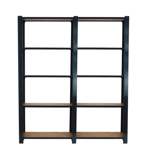 Etagère légère sans vis OFFICLICK 5/300 WOOD 1600 ANTRACI/OSB + PLAQUES 2100 ANTRACITE/OSB 2100x1600x300 - SIMONRACK