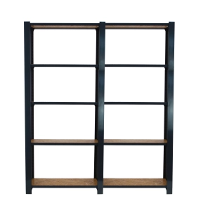 Etagère légère sans vis OFFICLICK 5/300 WOOD 1600 ANTRACI/OSB + PLAQUES 2100 ANTRACITE/OSB 2100x1600x300 - SIMONRACK