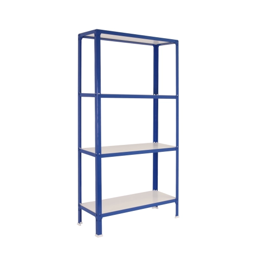 Etagère légère sans vis SIMONHOME CLICK WOOD MINI 4/300 BLEU/BLANC BLEU/BLANC 1600x800x300 - SIMONRACK