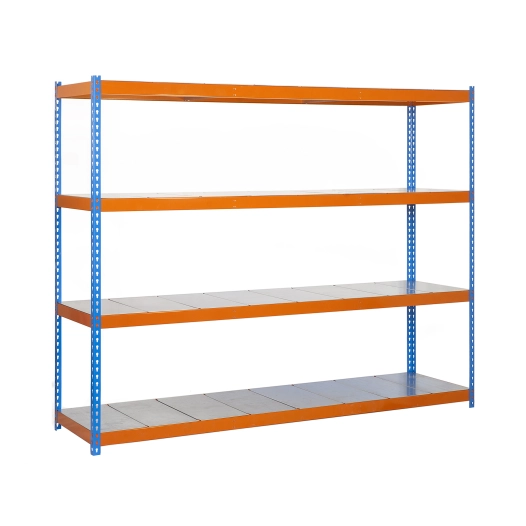 Etagère sans vis SIMONFORTE 1507-4 METAL BLEU/ORANG/GALVA BLEU/ORANGE/GALVA 2000x1500x750 - SIMONRACK