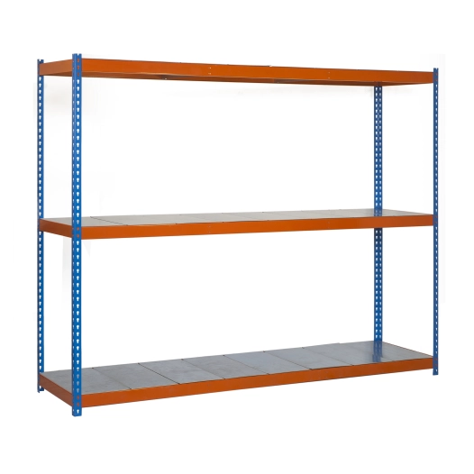 Etagère sans vis SIMONFORTE 2406-3 METAL BLEU/ORANG/GALVA BLEU/ORANGE/GALVA 2000x2400x600 - SIMONRACK