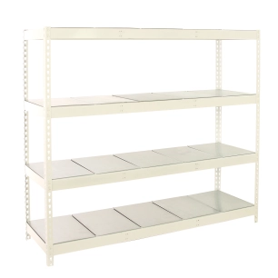 Etagère sans vis SIMONFORTE 2409-4 METAL BLANC/GALVA BLANC/GALVA 2000x2400x900 - SIMONRACK