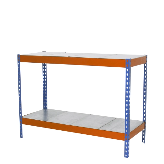 Etagère sans vis SIMONFORTE 1504-2 METAL 900 BLEU/ORANG/GALVA BLEU/ORANGE/GALVA 900x1500x450 - SIMONRACK