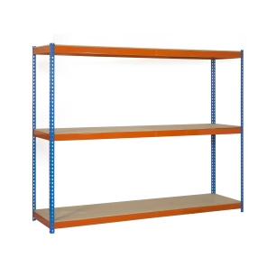 Etagère sans vis SIMONFORTE 1207-3 CHIPBOARD 1500 BLEU/ORANG/BOIS BLEU/ORANGE/BOIS 1500x1200x750 - SIMONRACK