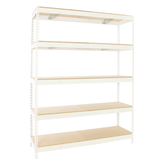 Etagère sans vis SIMONFORTE 2409-5 CHIPBOARD BLANC/BOIS BLANC/BOIS 2000x2400x900 - SIMONRACK