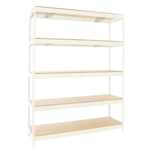 Etagère sans vis SIMONFORTE 2409-5 CHIPBOARD BLANC/BOIS BLANC/BOIS 2000x2400x900 - SIMONRACK