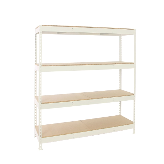 Etagère sans vis SIMONFORTE 2409-4 CHIPBOARD BLANC/BOIS BLANC/BOIS 2000x2400x900 - SIMONRACK