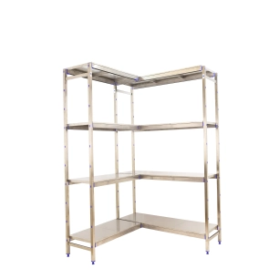 Etagère sans vis SIMONINOX CORNER 4SS/1600x(1260-860)x400 ACIER INOX 1600x1260x400 - SIMONRACK