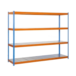 Etagère sans vis SIMONFORTE 2109-4 METAL BLEU/ORANG/GALVA BLEU/ORANGE/GALVA 2000x2100x900 - SIMONRACK