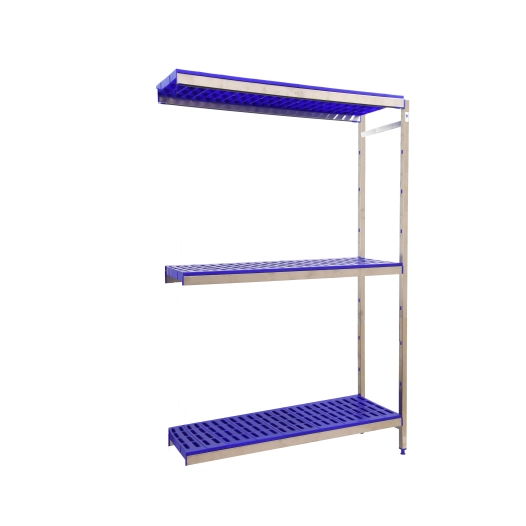 Etagère sans vis SIMONINOX ADITIOORANL 3PP/2000x860x400 A.INOX/BLEU 2000x860x400 - SIMONRACK