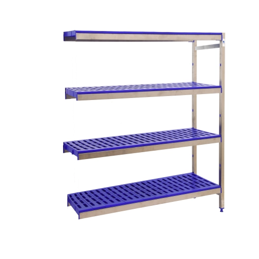 Etagère sans vis SIMONINOX ADITIOORANL 4PP/2000x1260x500 A.INOX/BLEU 2000x1260x500 - SIMONRACK