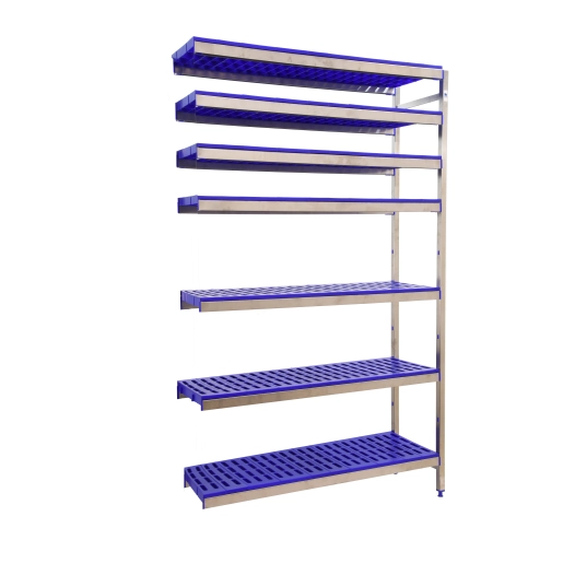 Etagère sans vis SIMONINOX ADITIOORANL 7PP/2000x1260x400 A.INOX/BLEU 2000x1260x400 - SIMONRACK
