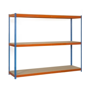 Etagère sans vis ECOFORTE 1206-3 CHIPBOARD 1500 BLEU/ORANG/BOIS BLEU/ORANGE/BOIS 1500x1200x600 - SIMONRACK