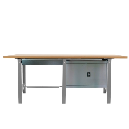 Etabli SIMONWORK BT6 MDF TANDEM 1BOX 1CAB 2100 GRIS/BOIS GRIS/MDF 865x2100x750 - SIMONRACK