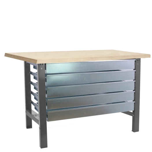 Etabli SIMONWORK BT6 MDF 5BOX 1200x750 GRIS/BOIS GRIS/MDF 865x1200x750 - SIMONRACK