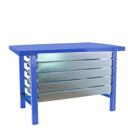 Etabli SIMONWORK BT6 METAL 5BOX 1500x735 BLEU BLEU 830x1500x730 - SIMONRACK