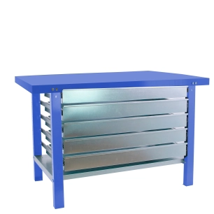 Etabli SIMONWORK BT6 PRO METAL 5BOX 1200 BLEU BLEU 830x1200x730 - SIMONRACK