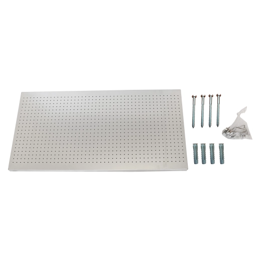 Panneau mural PANELCLICK 1200x600 GALVA + 8 HOOK GALVANISÉ 600x1200x35 - SIMONRACK