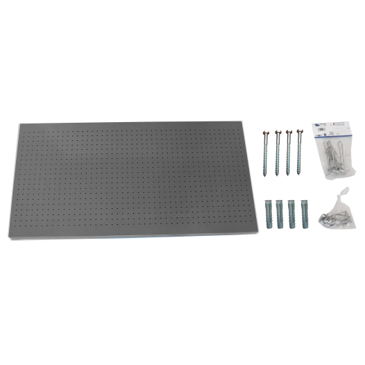 Panneau mural PANELCLICK 1200x600 GRIS + 14 HOOK + 3 ACCE GRIS 600x1200x35 - SIMONRACK