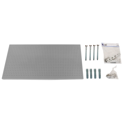 Panneau mural PANELCLICK 1200x600 GRIS + 22 HOOK + 3 ACCE GRIS 600x1200x35 - SIMONRACK