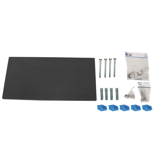 Panneau mural PANELCLICK 1200x600 ANTRACITE + 22 HOOK + 8 ACCE ANTRACITE 600x1200x35 - SIMONRACK