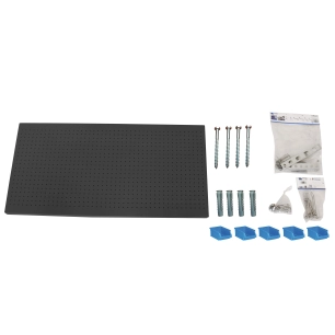 Panneau mural PANELCLICK 1500x600 ANTRACITE + 22 HOOK + 8 ACCE ANTRACITE 600x1500x35 - SIMONRACK