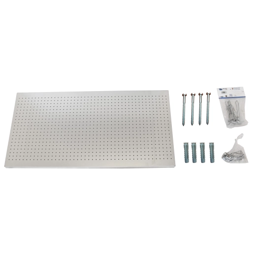 Panneau mural PANELCLICK 1500x400 GALVA + 14 HOOK + 3 ACCE GALVANISÉ 400x1500x35 - SIMONRACK