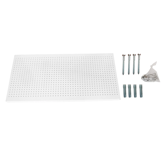 Panneau mural PANELCLICK 1500x400 BLANC + 8 HOOK BLANC 400x1500x35 - SIMONRACK