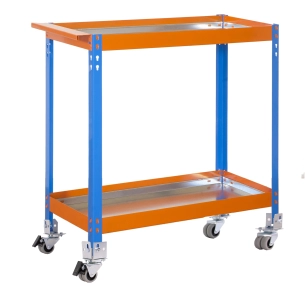 Etabli SIMONWORK WAGON 2/400 METALIC BLEU/ORANG/GAL BLEU/ORANGE/GALVA 1030x900x400 - SIMONRACK
