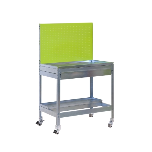 Etagère chariot SIMONGARDEN BT2 BOX MOB. 900x400 VERT/GALVA GALVA/VERT 1520x900x400 - SIMONRACK