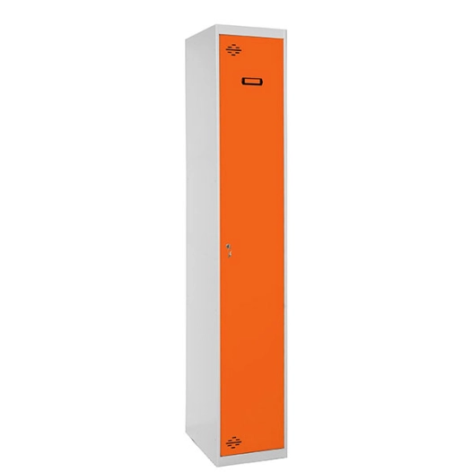 Casier-Armoire SIMONLOCKER PROF.DISM.SINGLE 1/1 400 INI GR/ORAN GRIS/ORANGE 1800x400x500 - SIMONRACK