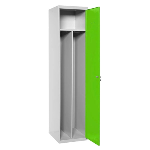 Casier-Armoire SIMONLOCKER PROF.DISM.SINGLE-DIV 1/1 500 INI GR/VE GRIS/VERT 1800x500x500 - SIMONRACK