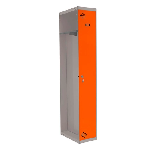 Casier-Armoire SIMONLOCKER PROF.DISM.SINGLE-DIV 1/1 400 ADD GR/ORAN GRIS/ORANGE 1800x400x500 - SIMONRACK