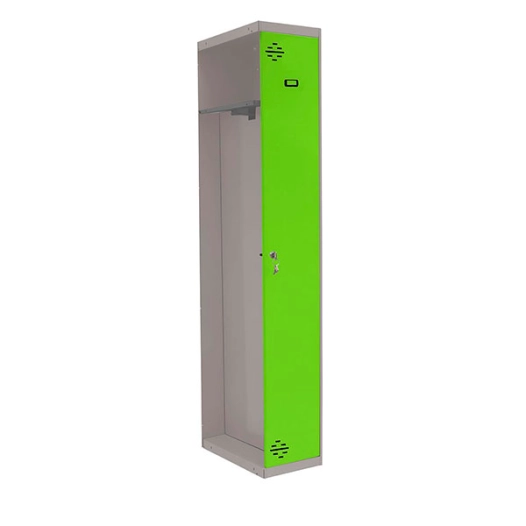 Casier-Armoire SIMONLOCKER PROF.DISM.SINGLE-DIV 1/1 400 ADD GR/VE GRIS/VERT 1800x400x500 - SIMONRACK