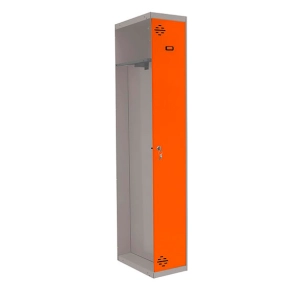 Casier-Armoire SIMONLOCKER PROF.DISM.SINGLE-DIV 1/1 500 ADD GR/ORAN GRIS/ORANGE 1800x500x500 - SIMONRACK