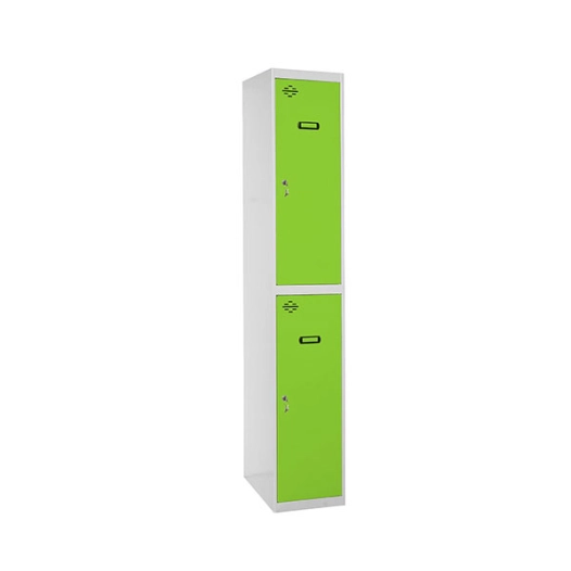 Casier-Armoire SIMONLOCKER PROF.DISM.TANDEM 1/2 400 INI GR/VE GRIS/VERT 1800x400x500 - SIMONRACK