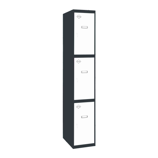 Casier-Armoire SIMONLOCKER PROF.DISM.3 PORTE 1/3 400 IN AN/BL ANTRACITE/BLANC 1800x400x500 - SIMONRACK
