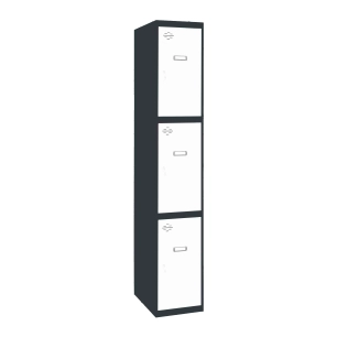 Casier-Armoire SIMONLOCKER PROF.DISM.3 PORTE 1/3 400 IN AN/BL ANTRACITE/BLANC 1800x400x500 - SIMONRACK