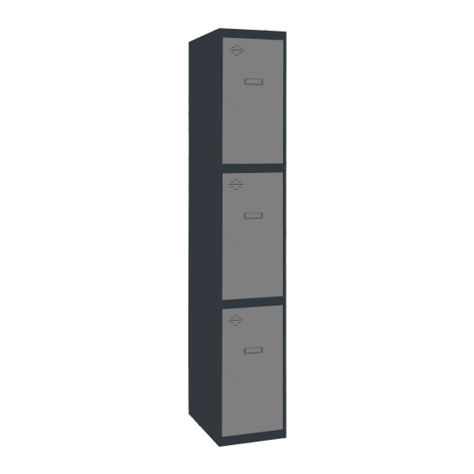 Casier-Armoire SIMONLOCKER PROF.DISM.3 PORTE 1/3 400 IN AN/GR ANTRACITE/GRIS 1800x400x500 - SIMONRACK