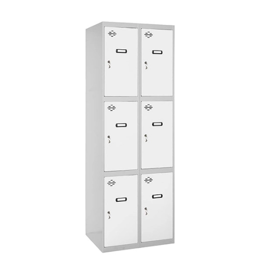 Casier-Armoire SIMONLOCKER DESM. 3 PORTES 2/6 300 (600) GR/BL GRIS/BLANC 1800x600x500 - SIMONRACK