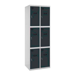 Casier-Armoire SIMONLOCKER DESM. 3 PORTES 2/6 300 (600) GR/AN GRIS/ANTRACITE 1800x600x500 - SIMONRACK