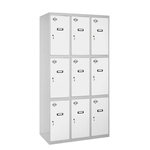 Casier-Armoire SIMONLOCKER DESM. 3 PORTES 3/9 300 (900) GR/BL GRIS/BLANC 1800x900x500 - SIMONRACK