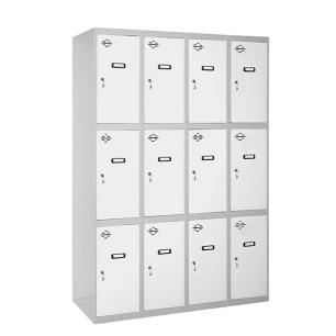 Casier-Armoire SIMONLOCKER DESM. 3 PORTES 4/12 300 (1200) GR/B GRIS/BLANC 1800x1200x500 - SIMONRACK