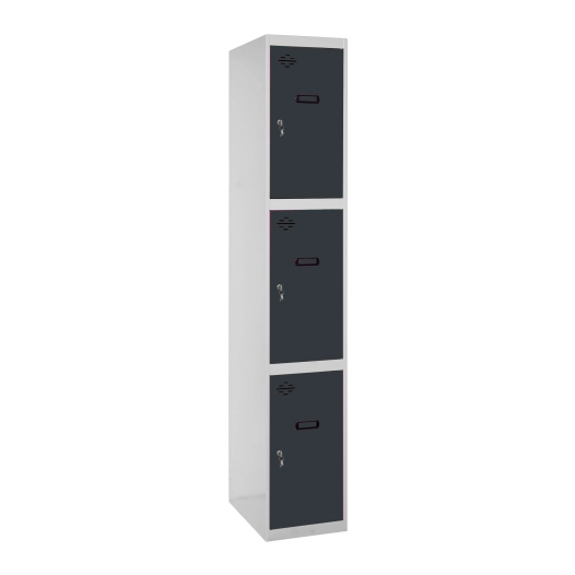 Casier-Armoire SIMONLOCKER PROF.DISM.3 PORTE 1/3 400 IN GR/AN GRIS/ANTRACITE 1800x400x500 - SIMONRACK