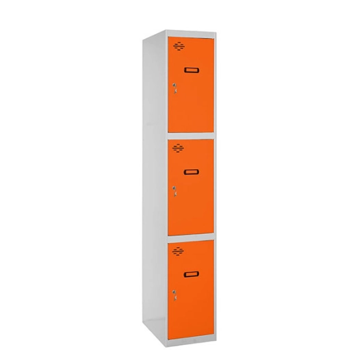 Casier-Armoire SIMONLOCKER PROF.DISM.3 PORTE 1/3 400 IN GR/ORAN GRIS/ORANGE 1800x400x500 - SIMONRACK