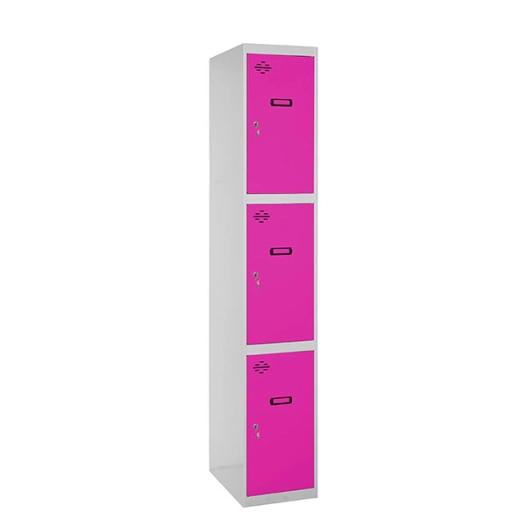 Casier-Armoire SIMONLOCKER PROF.DISM.3 PORTE 1/3 400 IN GR/RS GRIS/ROSE 1800x400x500 - SIMONRACK