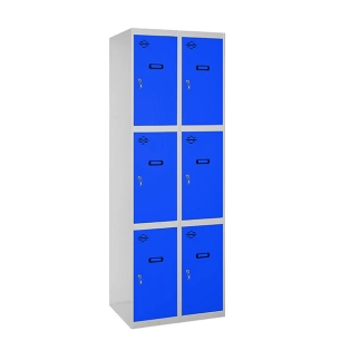 Casier-Armoire SIMONLOCKER DESM. 3 PORTES 2/6 400 (800) GR/BL GRIS/BLEU 1800x800x500 - SIMONRACK