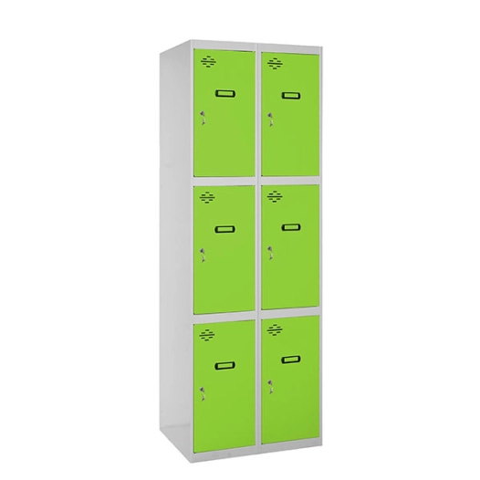 Casier-Armoire SIMONLOCKER DESM. 3 PORTES 2/6 400 (800) GR/VE GRIS/VERT 1800x800x500 - SIMONRACK